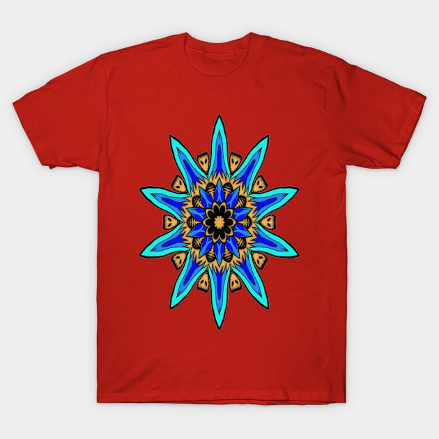 Funky Kaleidescope Flower T-Shirt by eyevoodoo